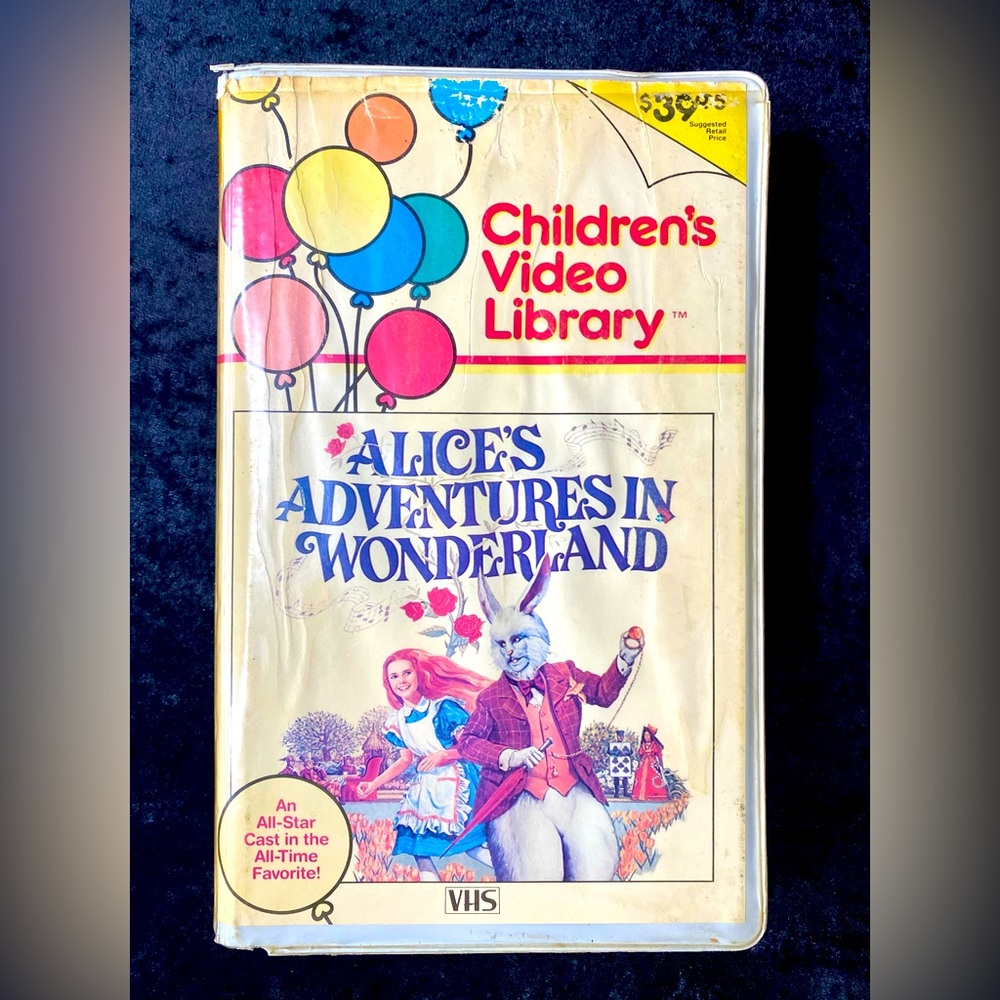 VTG Alice's Adventures In Wonderland VHS Tape Children's Video Library 1972.